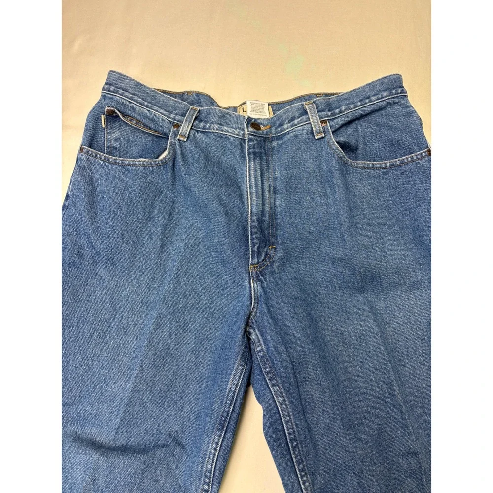 Lot of 2 LL Bean Natural Fit Mens Jeans  38x29 Denim Straight Leg 100% Cotton - Picture 5 of 15